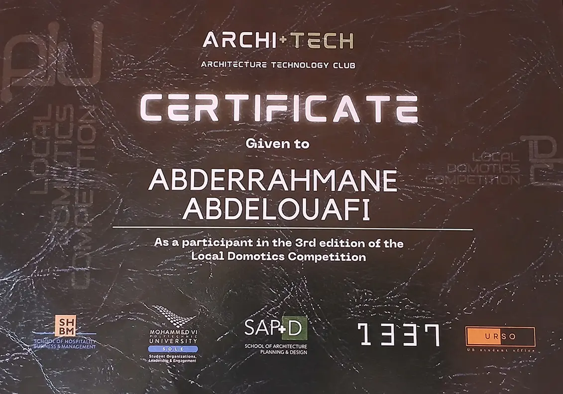 LDC Robotics Competition 3rd Edition – Participation Certificate